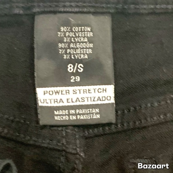 Mossimo Supply Co Mid Rise ultra strech Black Skinny Jeans Sz 8 - Picture 5 of 5